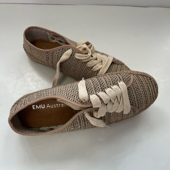 EMU Australia Agonis Mac Espadrille Knit Cotton Jute Gum Sole Coconut W10 - Picture 1 of 14